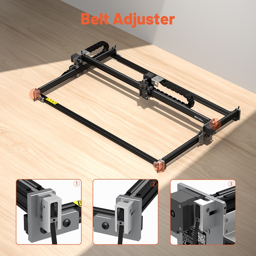 NEJE 3 Max V2 Laser Engraver Cutter, 11W Laser Power, E40 Laser Module, 0.03x0.04mm Focus, App Control, Offline Engraving, 790x470mm