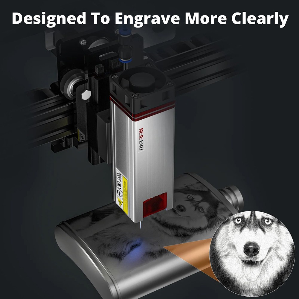 NEJE 3 Max V2 Laser Engraver Cutter, 11W Laser Power, E40 Laser Module, 0.03x0.04mm Focus, App Control, Offline Engraving, 790x470mm