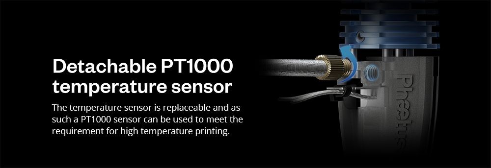 Phaetus Rapido 2 Plus HF Hotend, 350 Celsius Max Printing Temperature, Compatible with Thermoplastic Filaments and Composite Materials