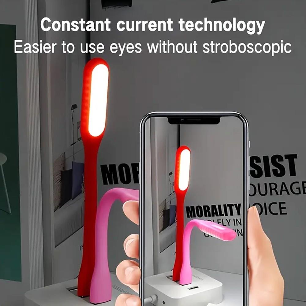 Portable USB LED Reading Light with Flexible Arm, Mini Night Lamp for Laptop, Desktop - Blue