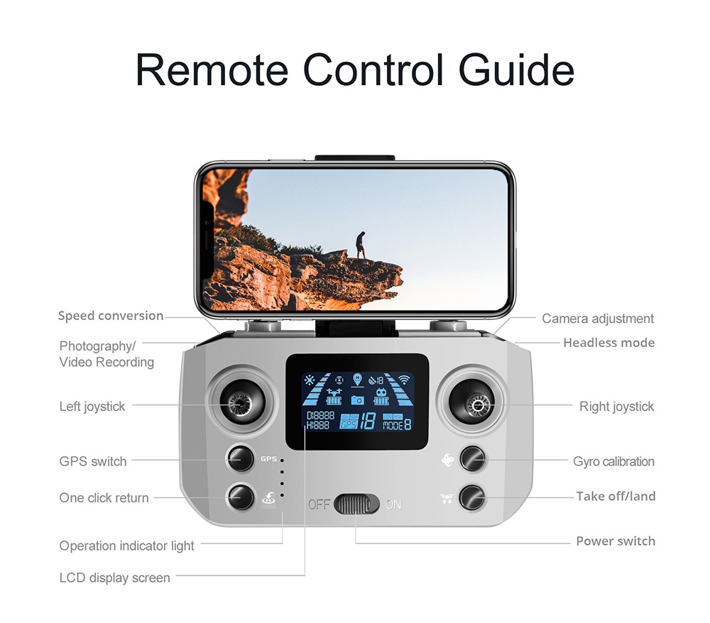 S155 RC Drone 5GHz Relay Built-in Dual 2.7K Three-axis Gimbal - 1 Battery