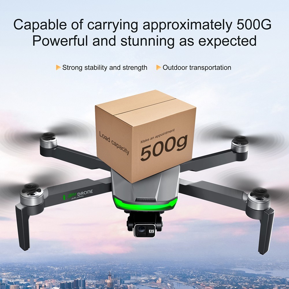 S155 RC Drone 5GHz Relay Built-in Dual 2.7K Three-axis Gimbal with Laser Obstacle Avoidance - 1 Battery