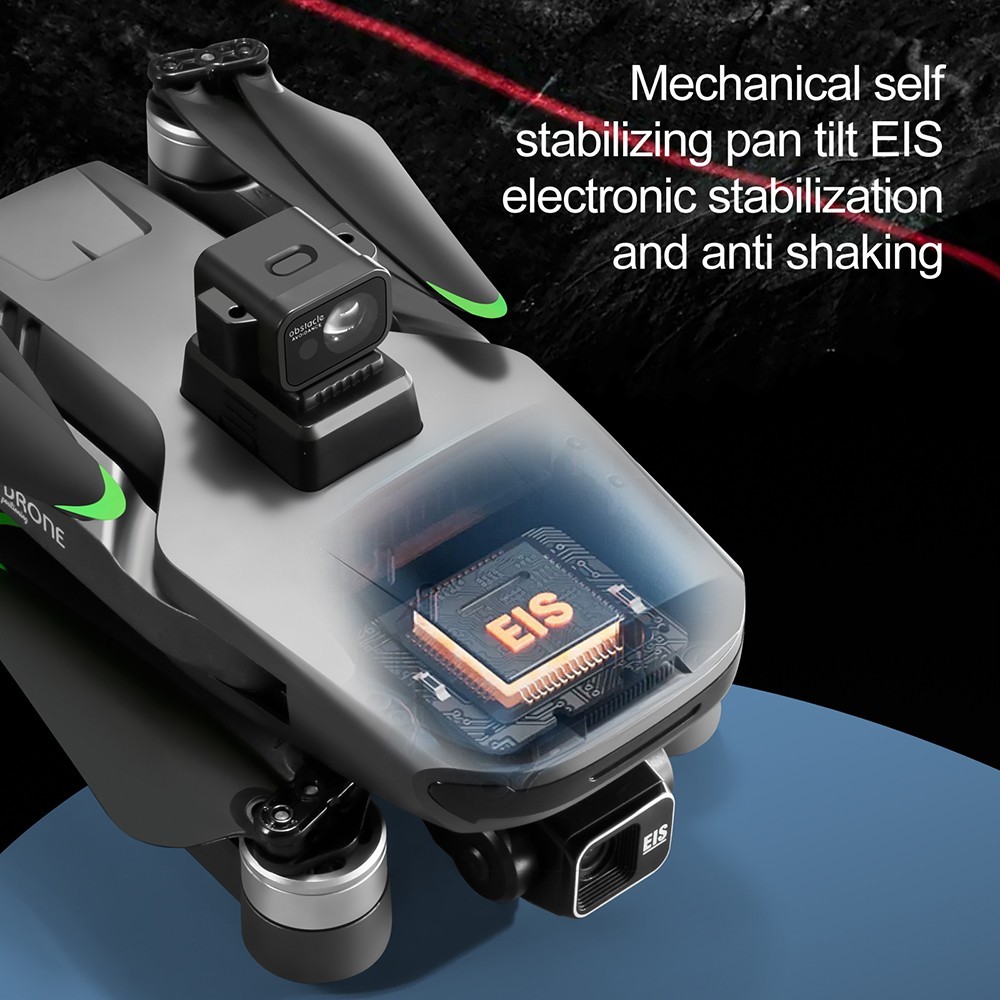 S155 RC Drone 5GHz Relay Built-in Dual 2.7K Three-axis Gimbal with Laser Obstacle Avoidance - 1 Battery