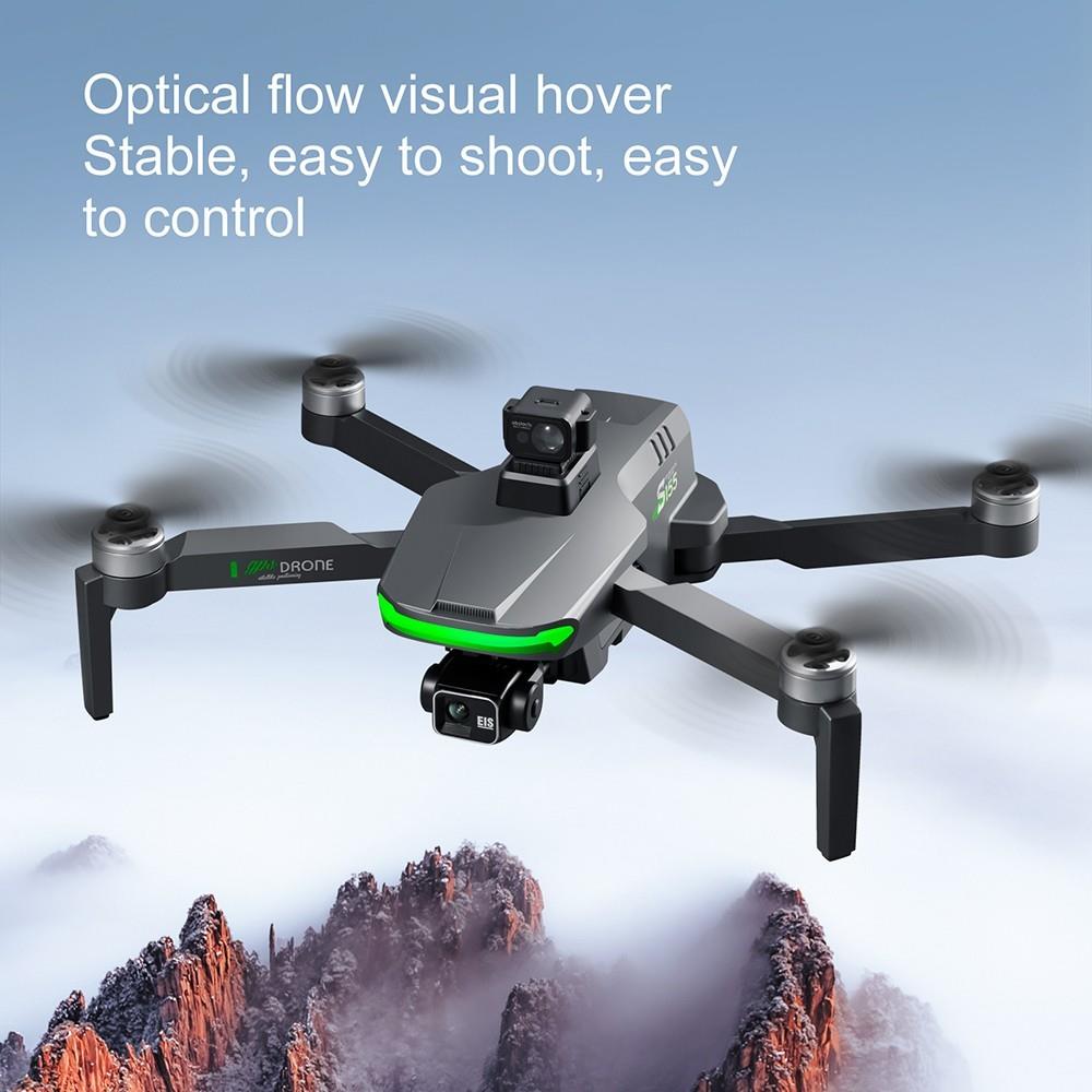 S155 RC Drone 5GHz Relay Built-in Dual 2.7K Three-axis Gimbal with Laser Obstacle Avoidance - 2 Batteries