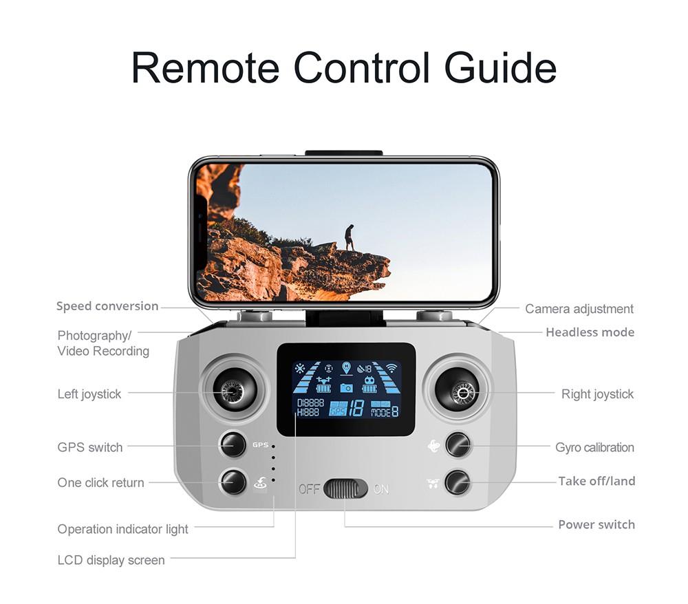 S155 RC Drone 5GHz Relay Built-in Dual 2.7K Three-axis Gimbal with Laser Obstacle Avoidance - 2 Batteries