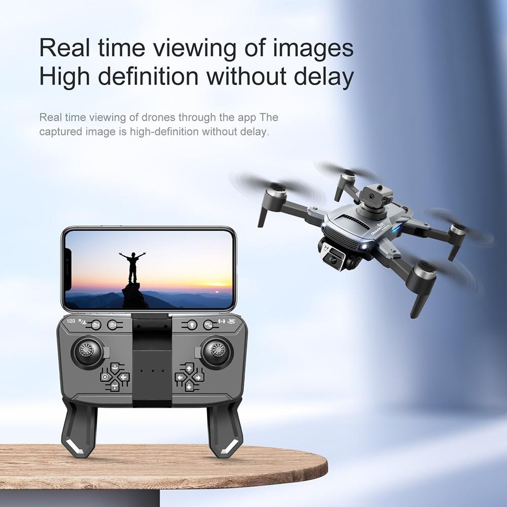S99 Max RC Drone Dual 4K HD WiFi FPV 2.4GHz 4-Sided Obstacle Avoidance With Light 2 Batteries - Grey