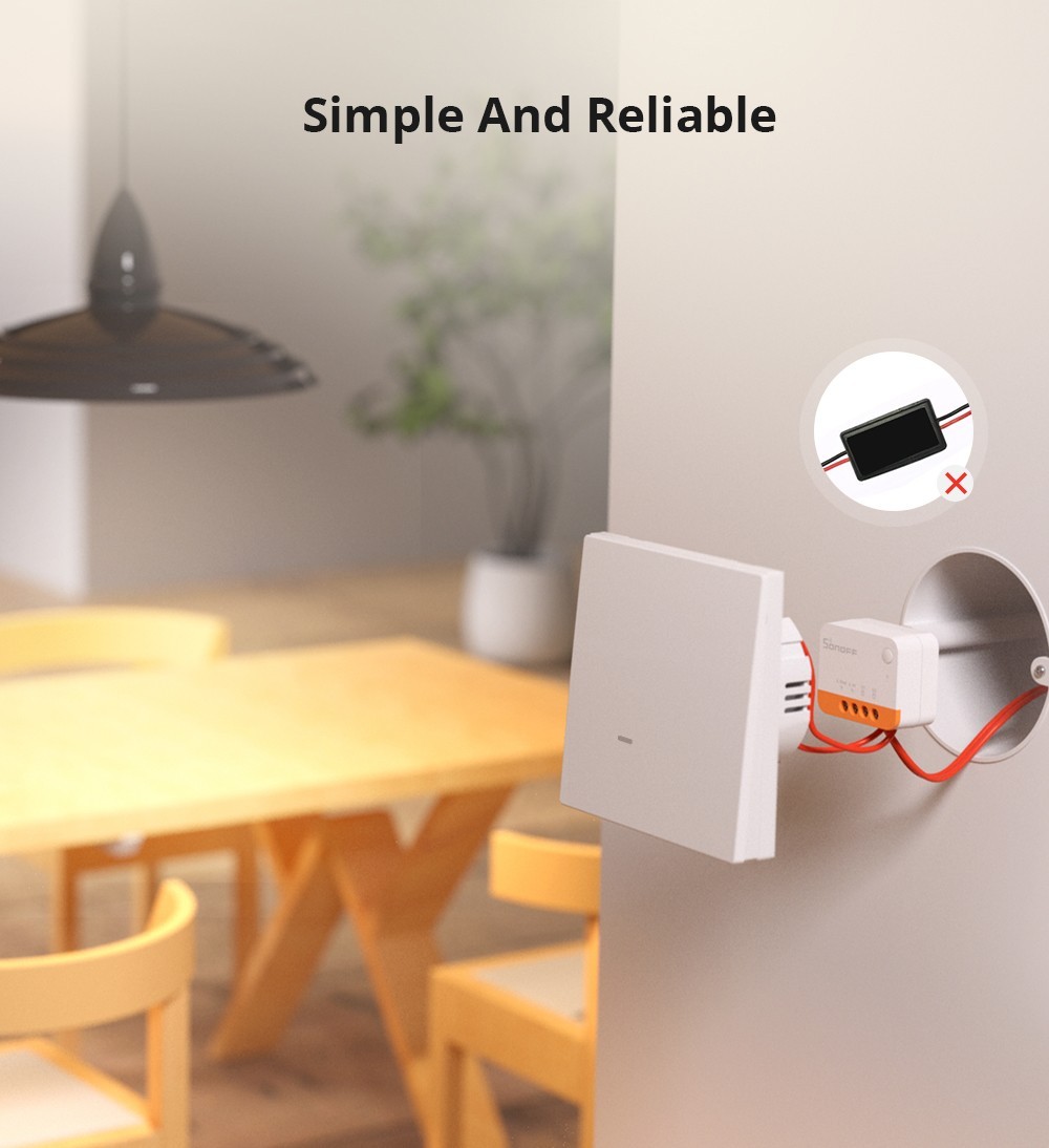 SONOFF ZBMINI L2 Zigbee Smart Switch, Single Live Wire, 2-Way Control, Scene Linkage, Smart Timer, Voice Control