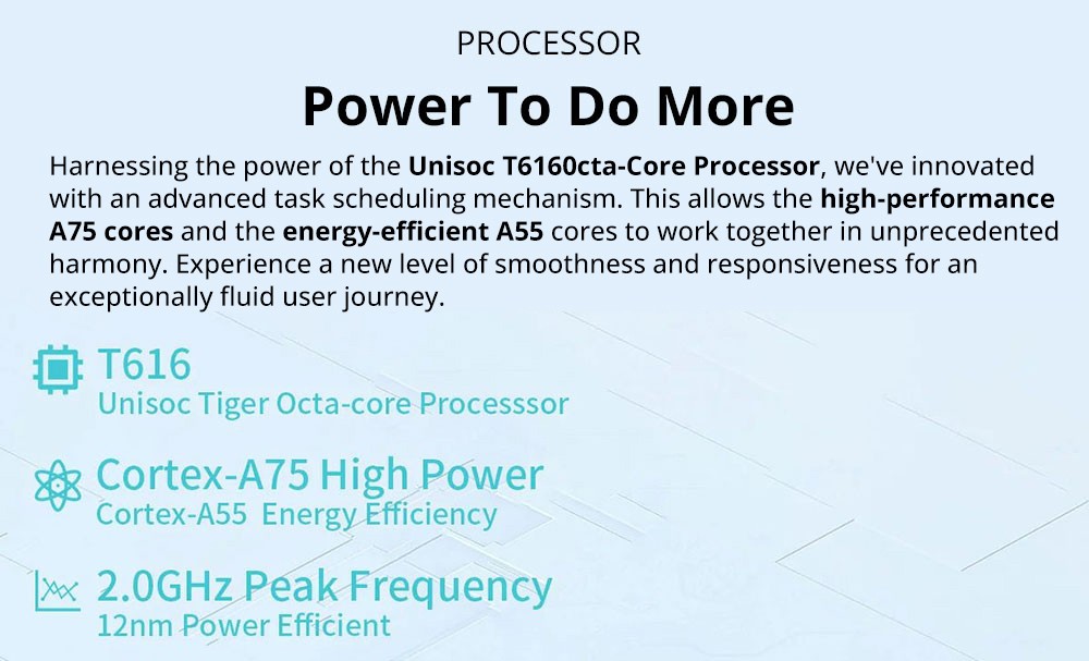 Teclast M50 Pro 10.1in Tablet Unisoc T616 Processor 8GB+8GB Expansion RAM 256GB ROM Android 13 Dual SIM + Micro SD - US