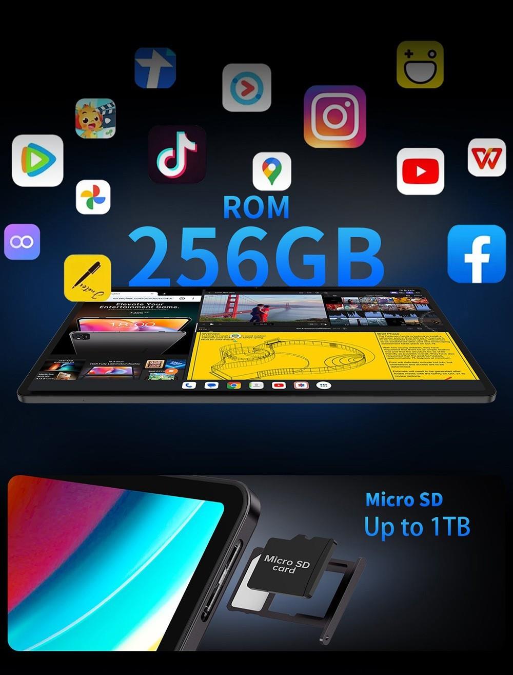 Teclast T40 Air 4G Tablet 10.4inch 2K Display Unisoc T616 Octa-core Processor 8GB RAM 256GB ROM Android 13 5G WiFi - EU