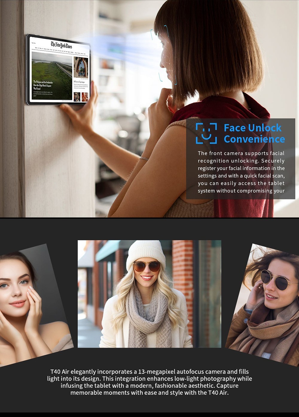 Teclast T40 Air 4G Tablet 10.4inch 2K Display Unisoc T616 Octa-core Processor 8GB RAM 256GB ROM Android 13 5G WiFi - EU