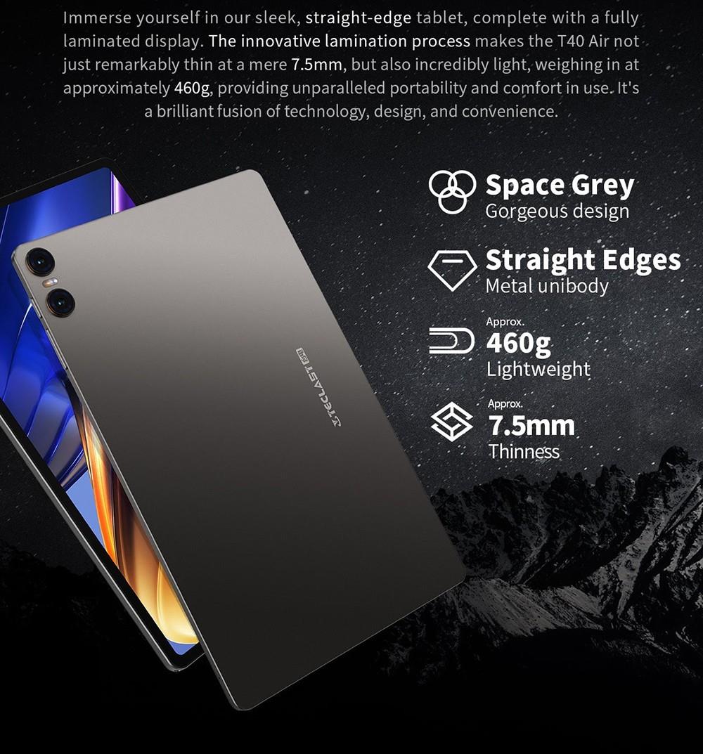 Teclast T40 Air 4G Tablet 10.4inch 2K Display Unisoc T616 Octa-core Processor 8GB RAM 256GB ROM Android 13 5G WiFi - EU