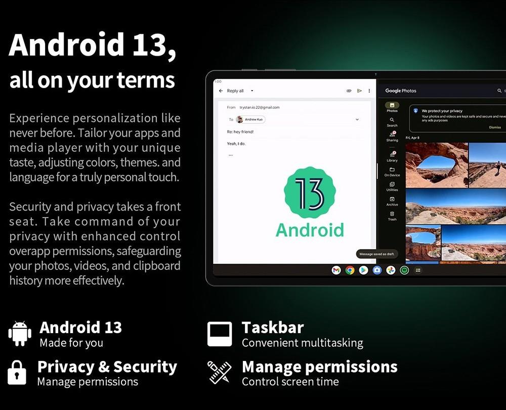 Teclast T40 Air 4G Tablet 10.4inch 2K Display Unisoc T616 Octa-core Processor 8GB RAM 256GB ROM Android 13 5G WiFi - EU