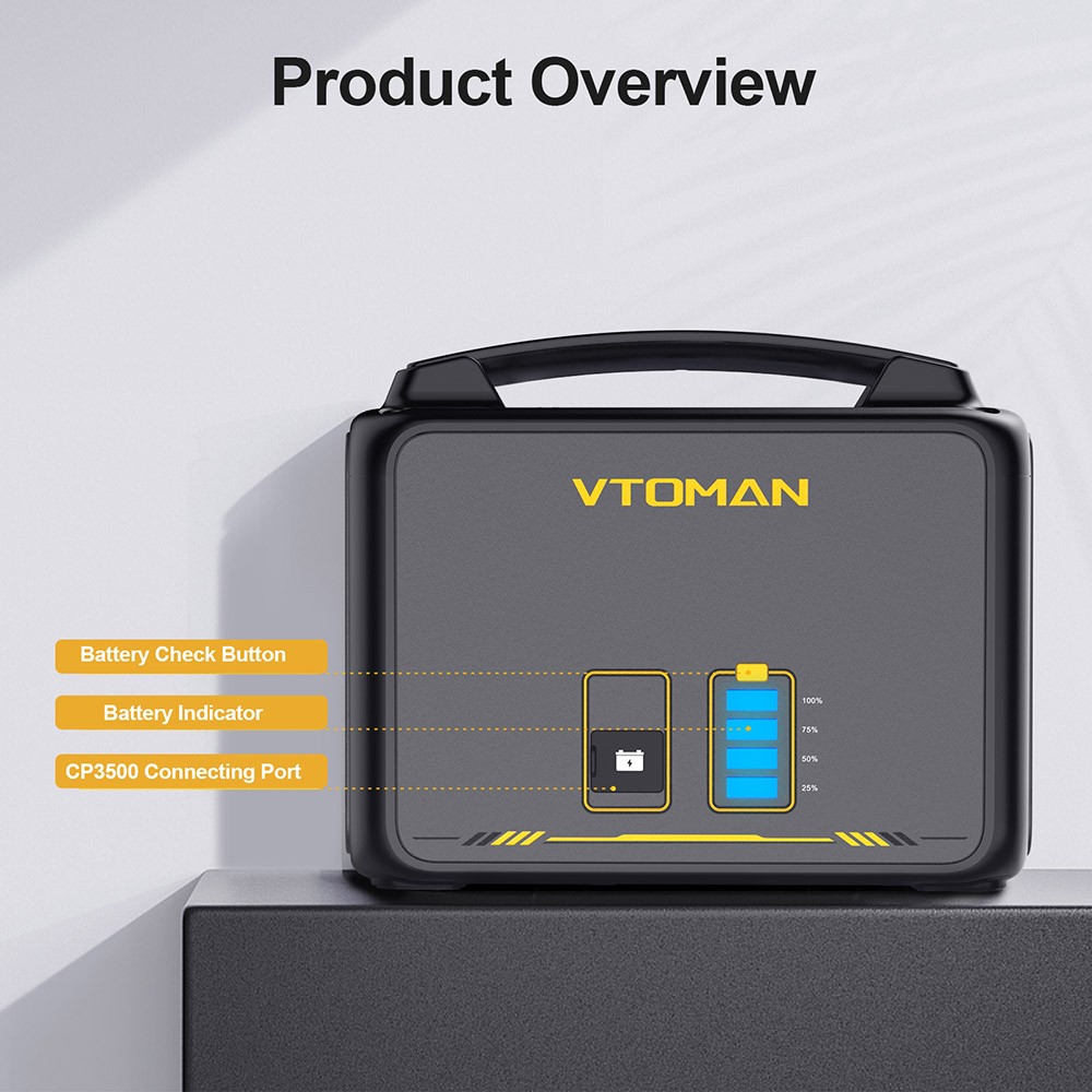VTOMAN Jump 1500 Extra Battery, 1548Wh LiFePO4 Cells, Compatible with Jump 1000 / Jump 1500X / Jump 1800 / Jump 2200