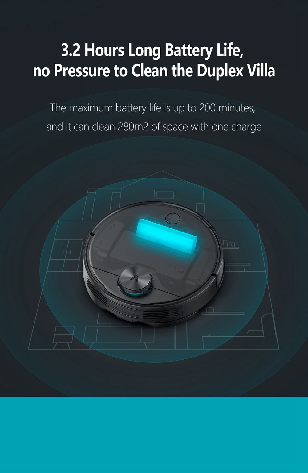 Refurbished Xiaomi Viomi V3 Smart AI Robot Vacuum Cleaner Suction Up to 2600Pa with Self Charging, Supports Disinfecting Surface Area, Quiet Cleaning for Pet Hair, Hard Floors, and Carpet