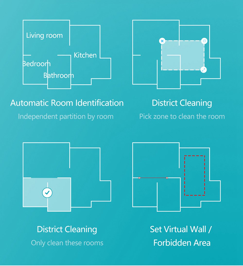 Refurbished Xiaomi Viomi V3 Smart AI Robot Vacuum Cleaner Suction Up to 2600Pa with Self Charging, Supports Disinfecting Surface Area, Quiet Cleaning for Pet Hair, Hard Floors, and Carpet