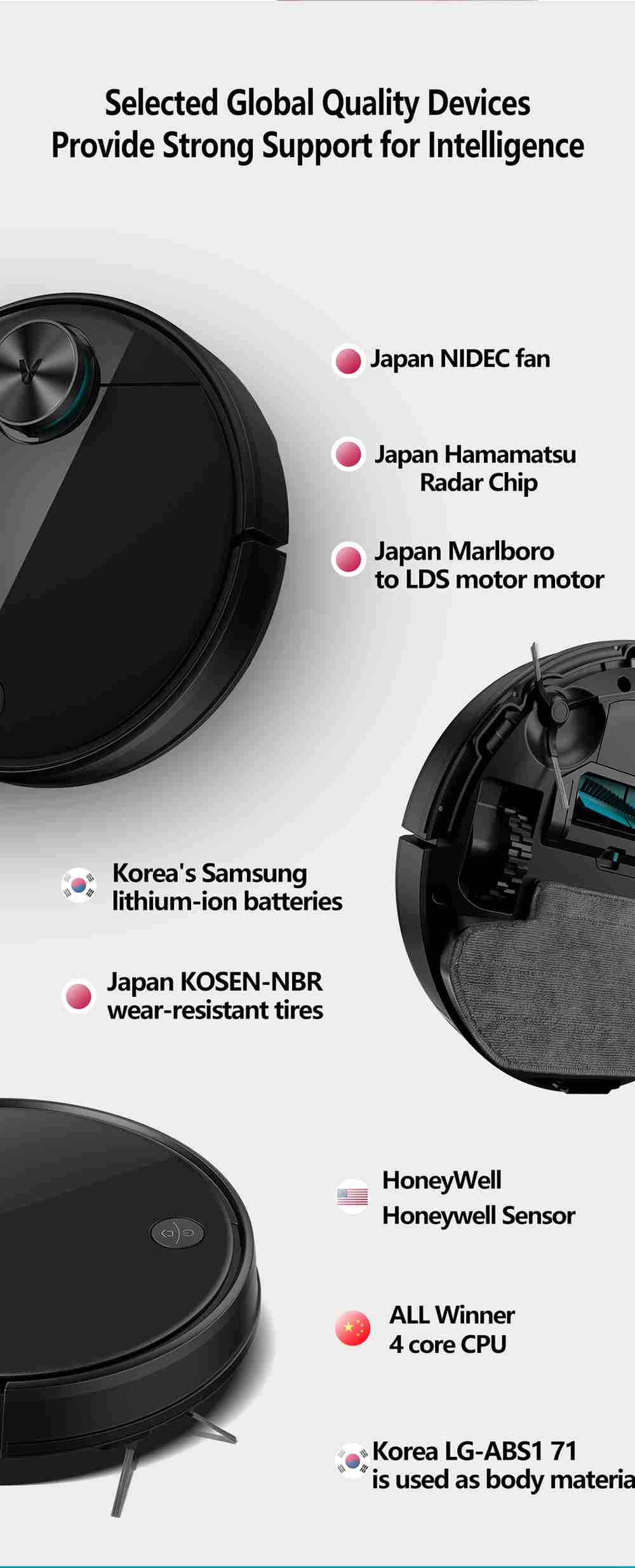 Refurbished Xiaomi Viomi V3 Smart AI Robot Vacuum Cleaner Suction Up to 2600Pa with Self Charging, Supports Disinfecting Surface Area, Quiet Cleaning for Pet Hair, Hard Floors, and Carpet