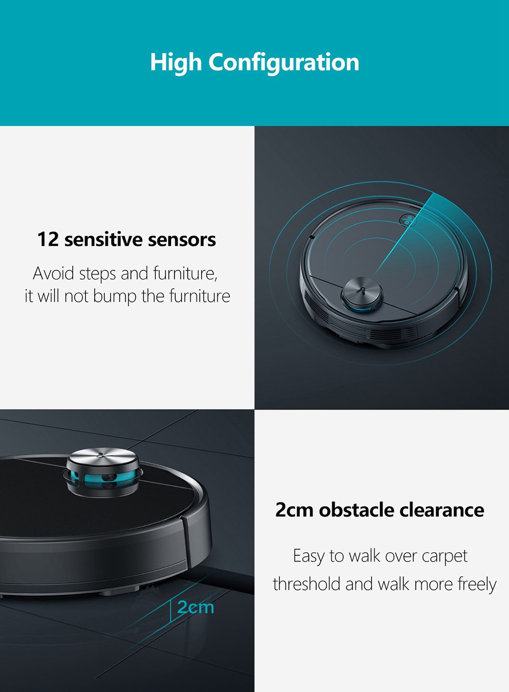 Refurbished Xiaomi Viomi V3 Smart AI Robot Vacuum Cleaner Suction Up to 2600Pa with Self Charging, Supports Disinfecting Surface Area, Quiet Cleaning for Pet Hair, Hard Floors, and Carpet