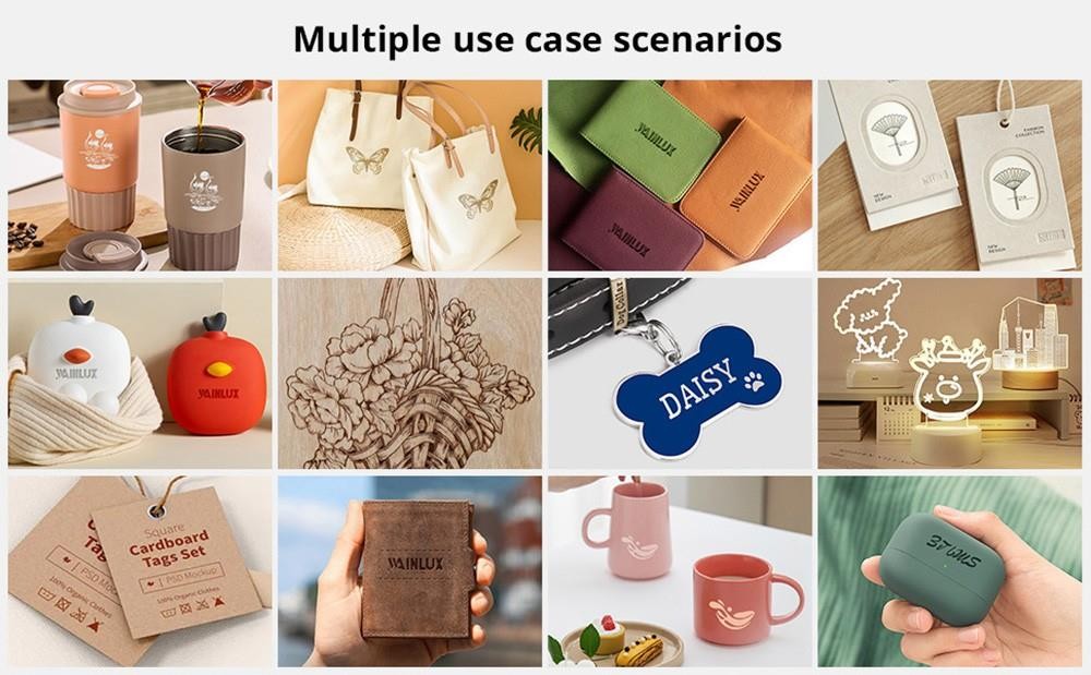 WAINLUX JL7 Laser Engraver Cutter, 5W Laser Power, Knob Fixed Focus, 0.05*0.08mm Compressed Spot, 0.01mm Engraving Precision, 6000mm/min Engraving Speed, App Control, 400*400mm