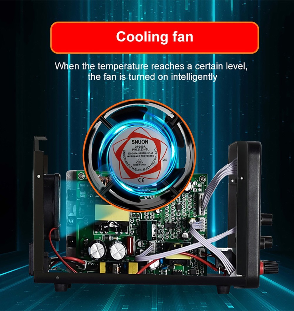 WANPTEK APS3010H Programmable Regulated DC Power Supply, 30V 10A, Storage Memory Function, Encoder Adjustment, USB Fast Charge, 4-Digit Display, Low Ripple, Cooling Fan - EU Plug