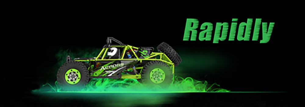 Wltoys 12427 1/12 Full Scale RC Car Off-road 540 Brushed Motor 50km/h Max Speed - 1 Battery