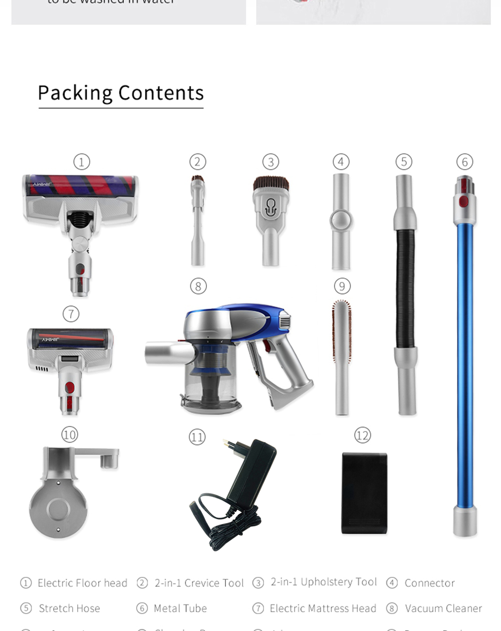 Xiaomi JIMMY JV83 Cordless Stick Vacuum Cleaner 135AW Suction 60 Minute Run Time Anti-winding Hair Mite Cleaning Global Version - Blue