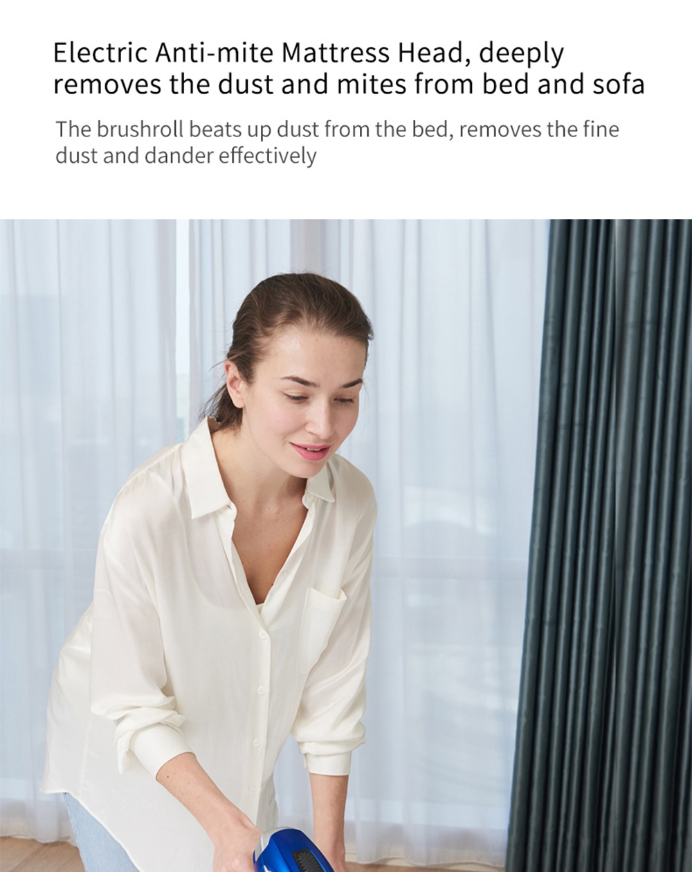 Xiaomi JIMMY JV83 Cordless Stick Vacuum Cleaner 135AW Suction 60 Minute Run Time Anti-winding Hair Mite Cleaning Global Version - Blue