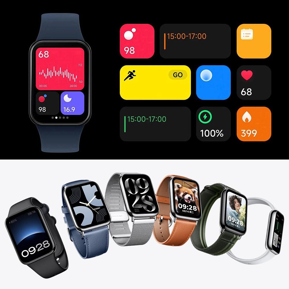 Xiaomi Mi Band 8 Pro Smart Bracelet 1.74'' AMOLED Screen GPS Blood Oxygen Fitness Tracker Waterproof - Black