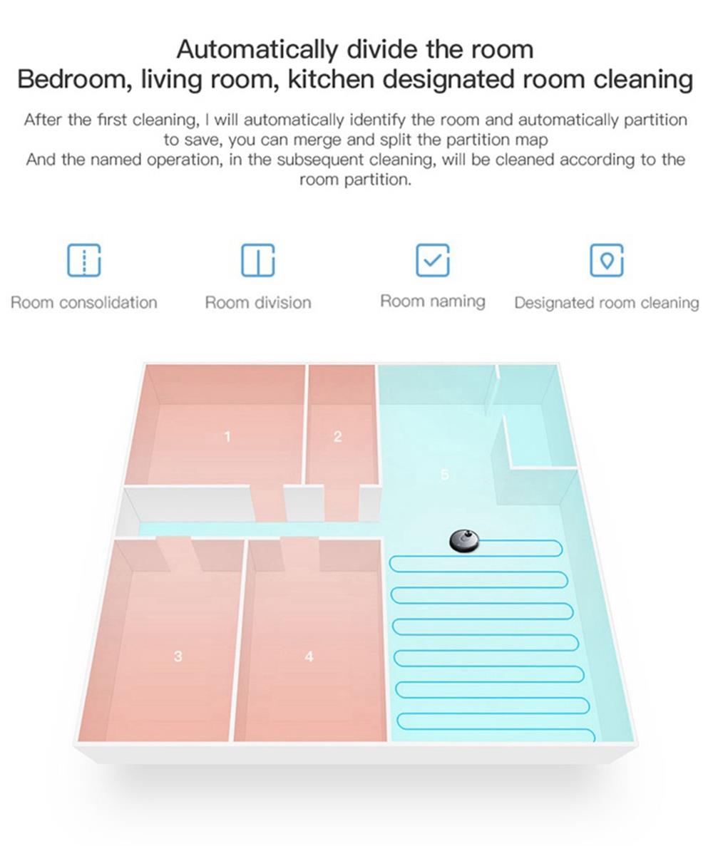 Refurbished Xiaomi VIOMI V2 Pro Robot Vacuum Cleaner 2 in 1 Sweeping Mopping 2100Pa LDS Laser Navigation Intelligent Electric Control Tank EU Plug - Grey