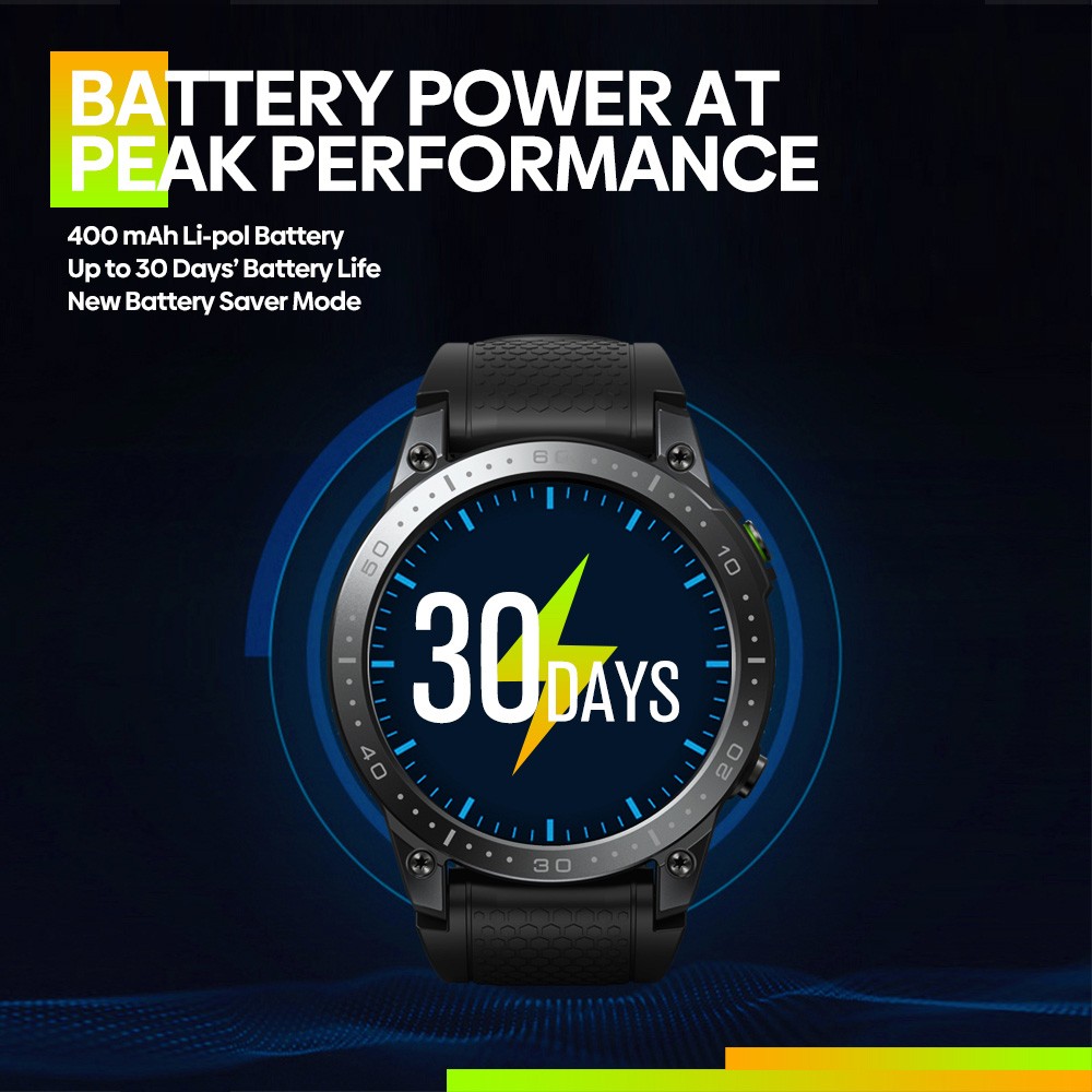 Zeblaze Ares 3 Pro Voice Calling Smartwatch 1.43in Ultra HD AMOLED Display Heart Rate SpO2 Blood Pressure Monitor - Black