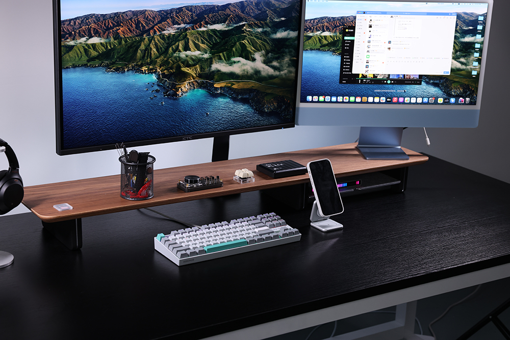 3inuS 87-Key 5-in-1 Mechanical Keyboard Hub Dual USB-C Cable Hot-Swappable - Brown Switches