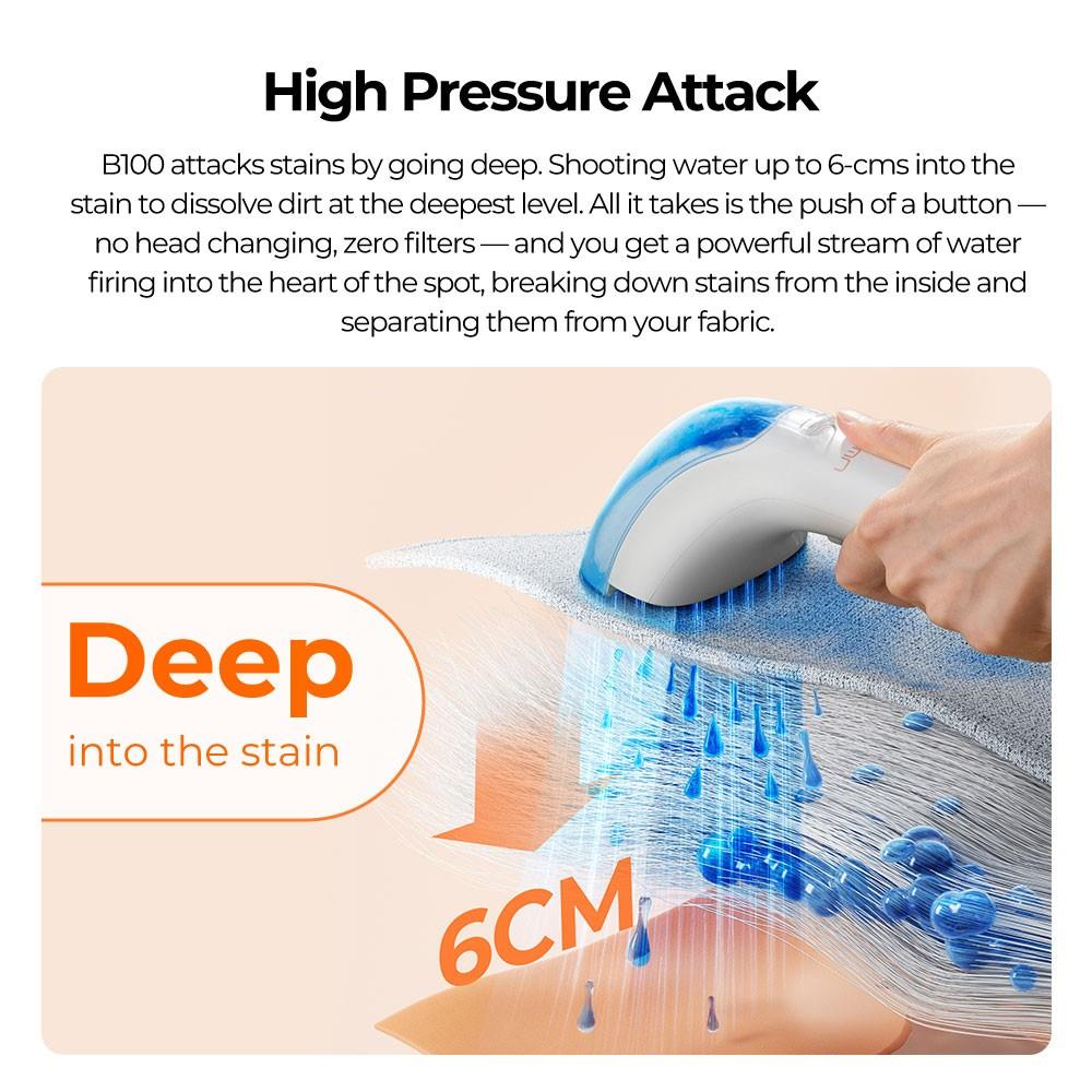 UWANT B100-S Multifunctional Cloth Cleaning Machine Vacuum Spot Cleaner Integration Washing Machine 12000Pa Suction 1800ML Water Tank Self-cleaning Low Noise for Carpet Sofa Curtain Mattress Upholstery - White