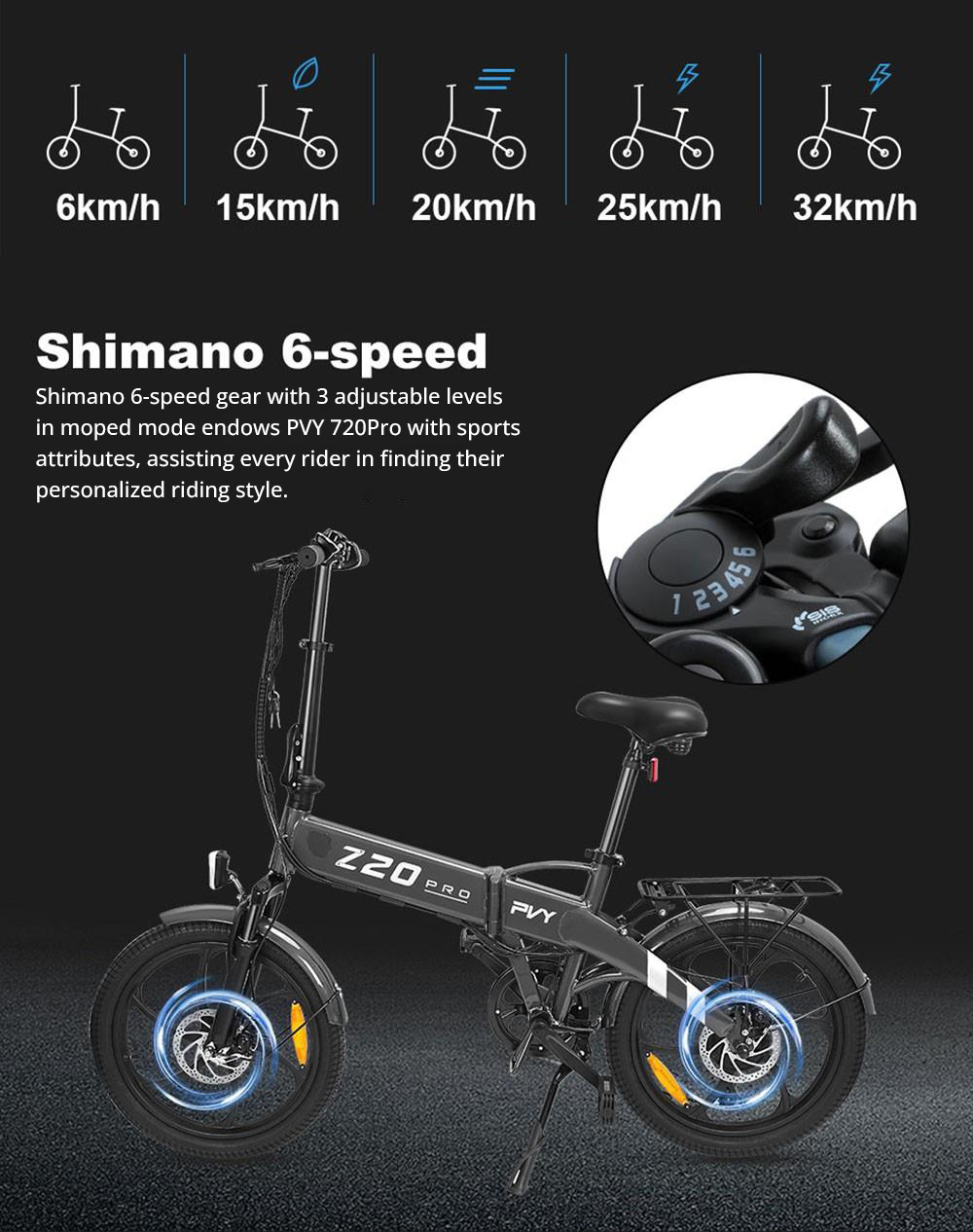 PVY Z20 Pro Electric Bike 500W Hub Motor 25 km/h Max Speed 36V 10.4Ah Removable Battery 80-100km Range LCD Display - White