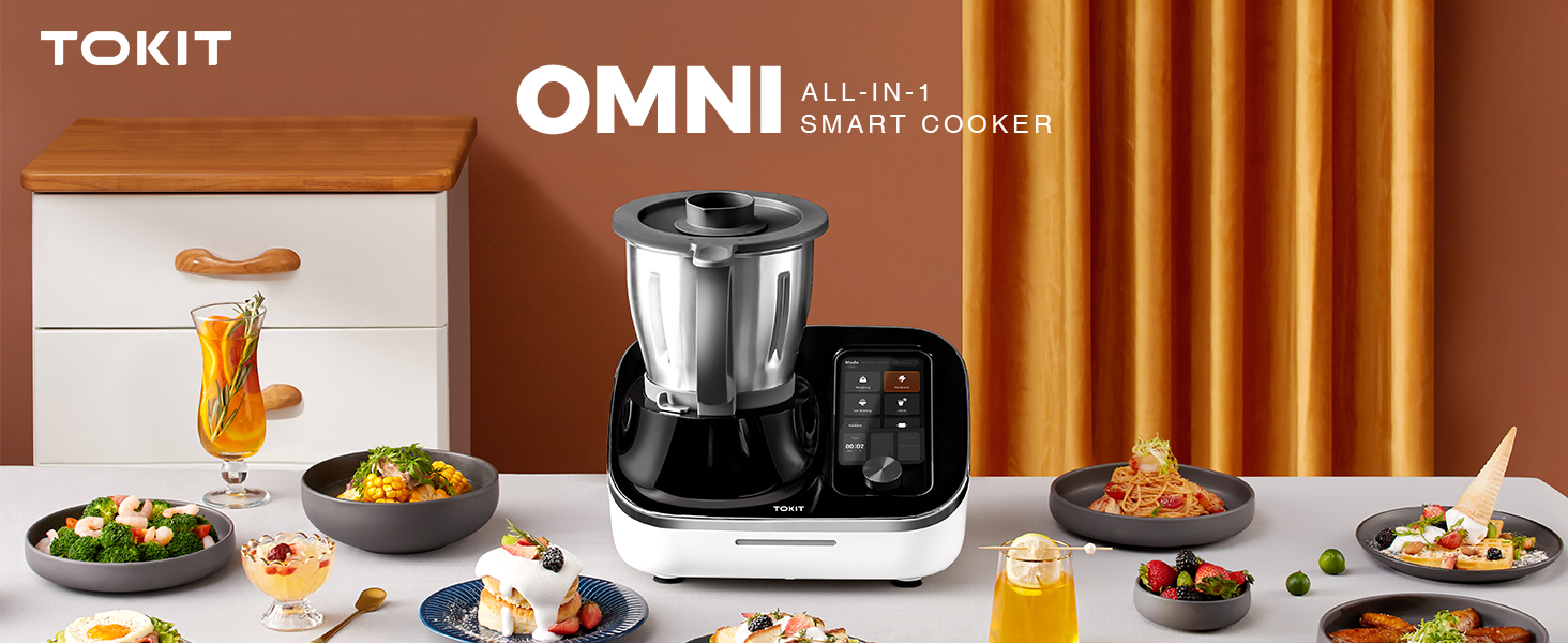 TOKIT Omni Cook Robot, All-in-1 Multi-Cooker, for Sous Vide, Knead, Chop, Steam, 7