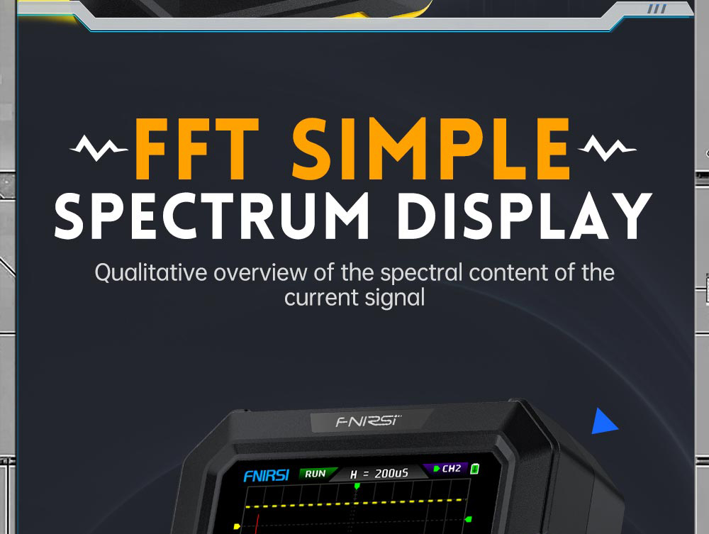 FNIRSI DPOX180H Digital Phosphor Oscilloscope 2 in 1 Dual-channel, 180MHz Bandwidth, DDS Signal Generator - Yellow