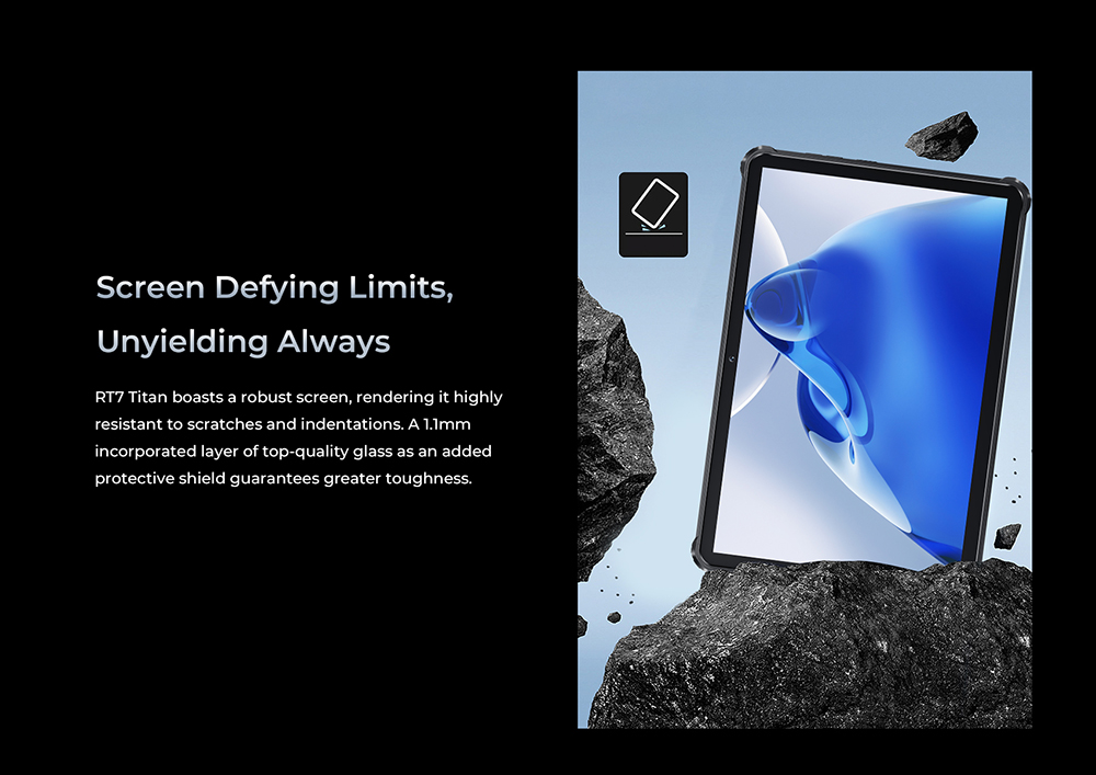 OUKITEL RT7 5G Tablet 10.1 inch 1920x1200, Dimensity 720(MT6853), 12GB+12GB RAM 256GB ROM, 32MP FF Camera + 48MP AF Camera + 20MP AF Night Version Camera, Android 13, Nano+Nano/Nano+TF - Black