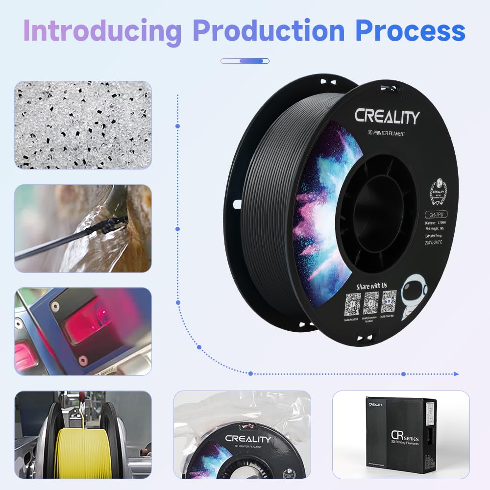 Creality CR Series TPU Filament 1.75mm 1KG - Black