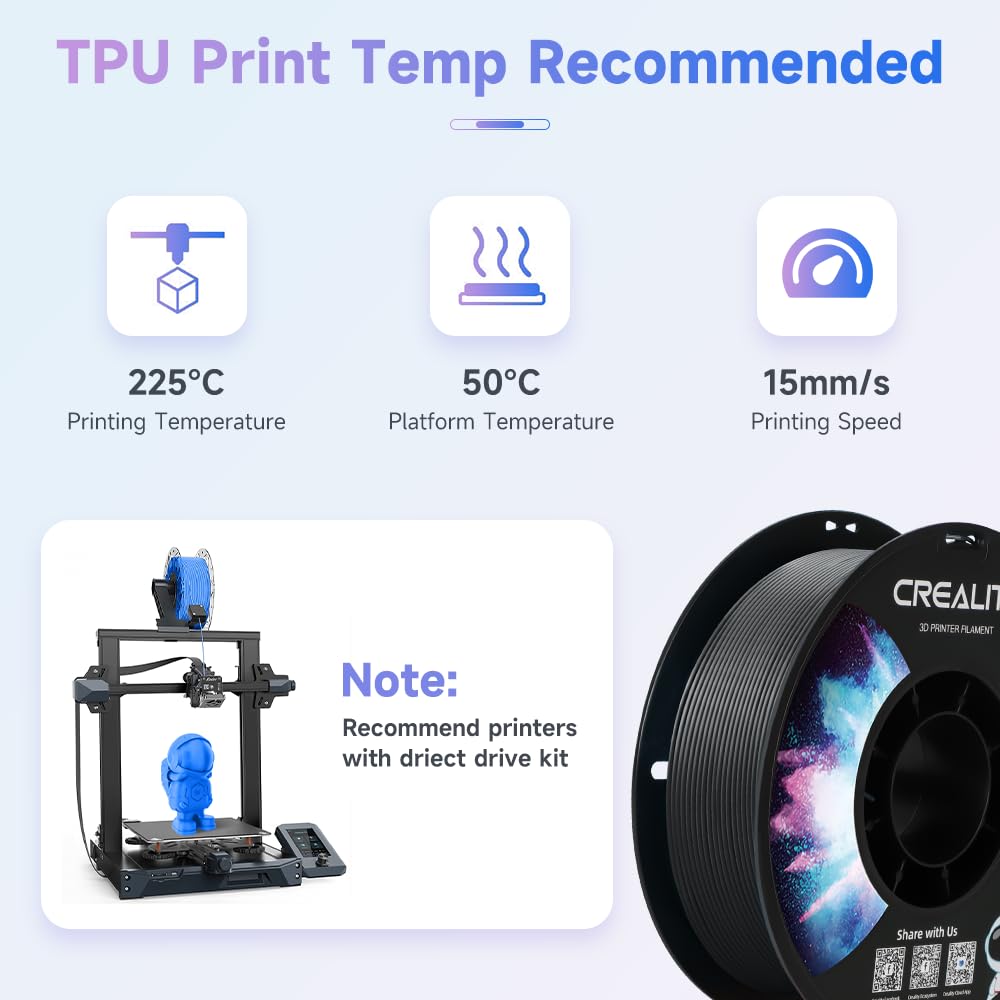 Creality CR Series TPU Filament 1.75mm 1KG - Black