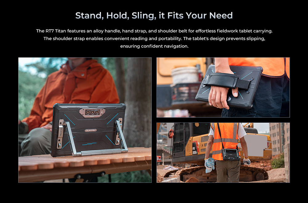 OUKITEL RT7 5G Tablet 10.1 inch 1920x1200, Dimensity 720(MT6853), 12GB+12GB RAM 256GB ROM, 32MP FF Camera + 48MP AF Camera + 20MP AF Night Version Camera, Android 13, Nano+Nano/Nano+TF - Black