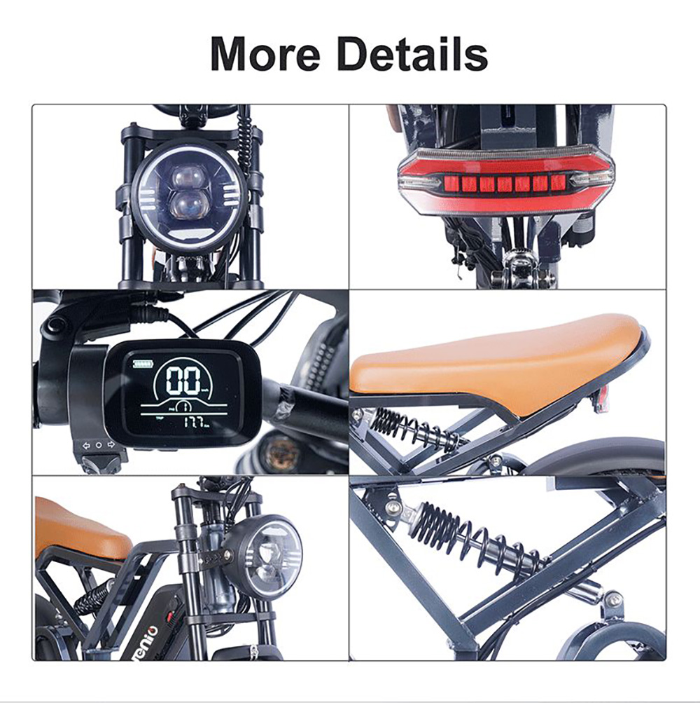 EUENI FXH009 Electric Mountain Bike 20*4.0 inch Tire 48V 750W Motor 45km/h Max Speed 15Ah Battery 96km Range Shimano 7-speed Gear - Black
