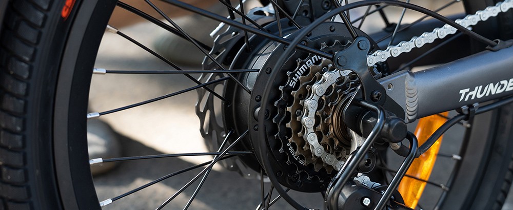 5TH WHEEL Thunder 2 Electric Bike 20*2.125'' Inflatable Rubber Tires, 350W Peak 500W Motor 20mph Max Speed 50 MilesRange