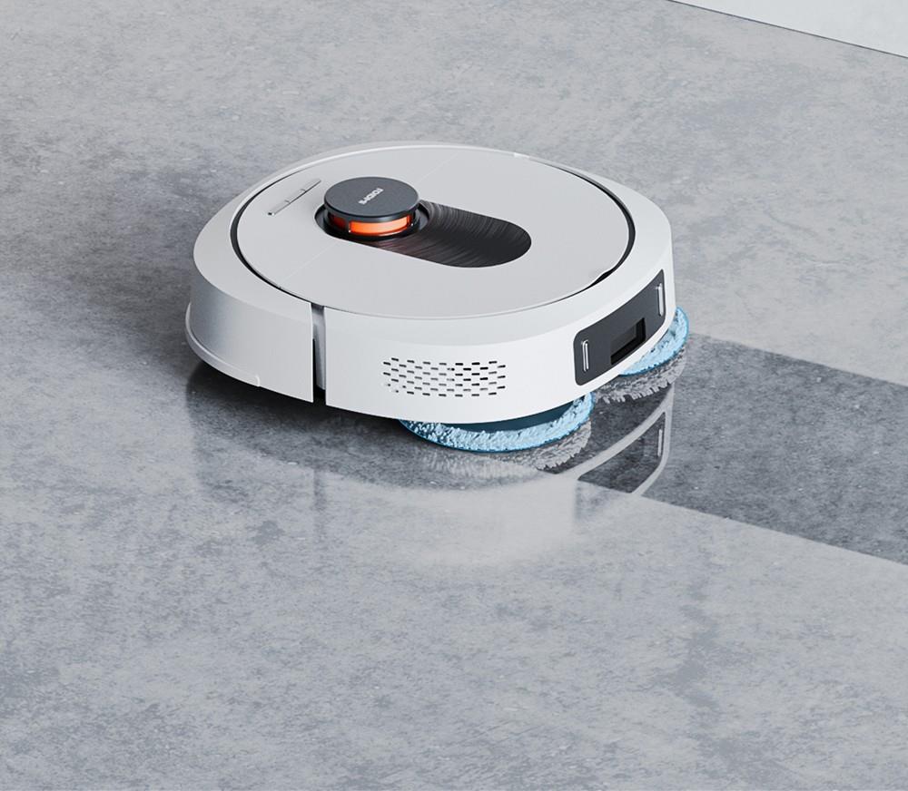ROIDMI EVA Smart Robot Vacuum Cleaner Self-Cleaning & Emptying 3200Pa Powerful Suction 3-in-1 Vacuuming Sweeping Mopping LDS Navigation Auto-Drying 3 Modes 5200mAh Battery LED Display Alexa & Google Home APP Control - White (2023 Upgraded Version)