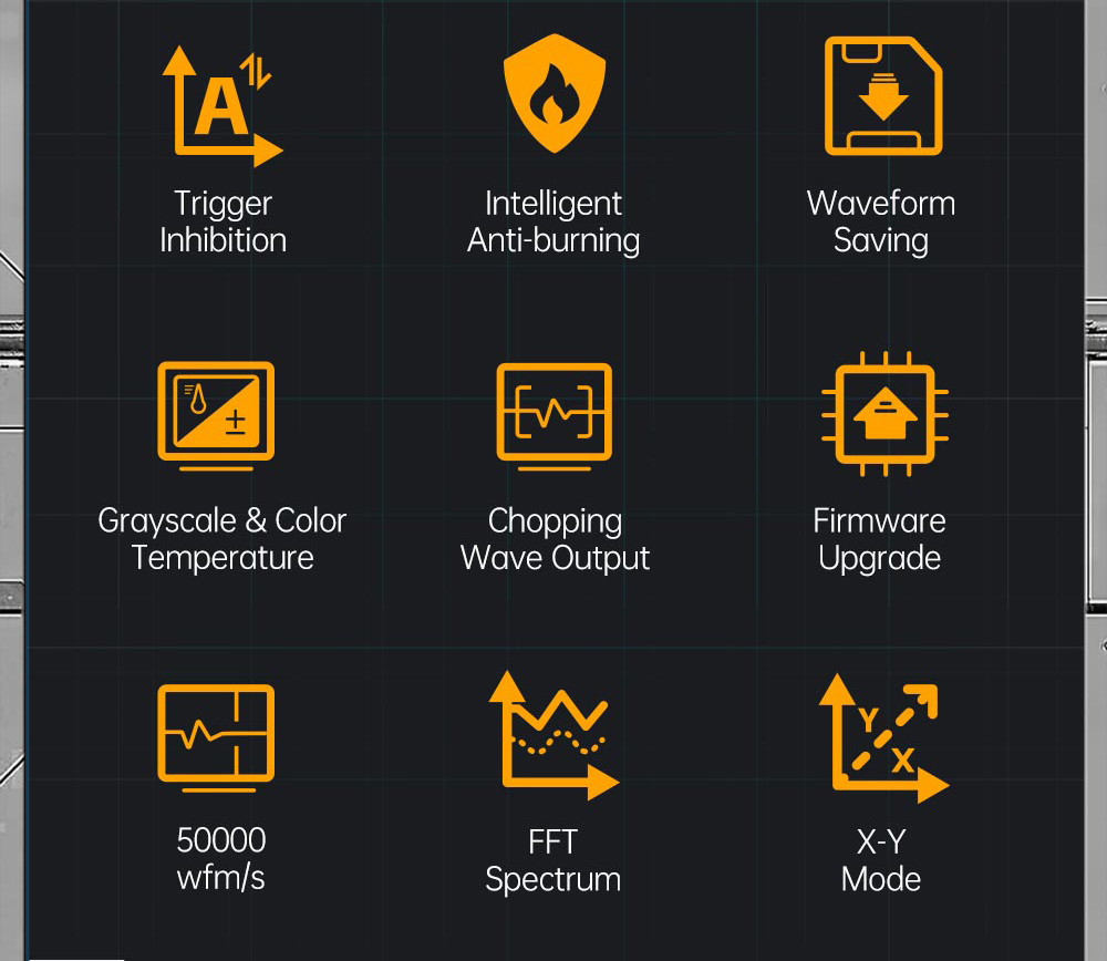 FNIRSI DPOX180H Digital Phosphor Oscilloscope 2 in 1 Dual-channel, 180MHz Bandwidth, DDS Signal Generator - Blue