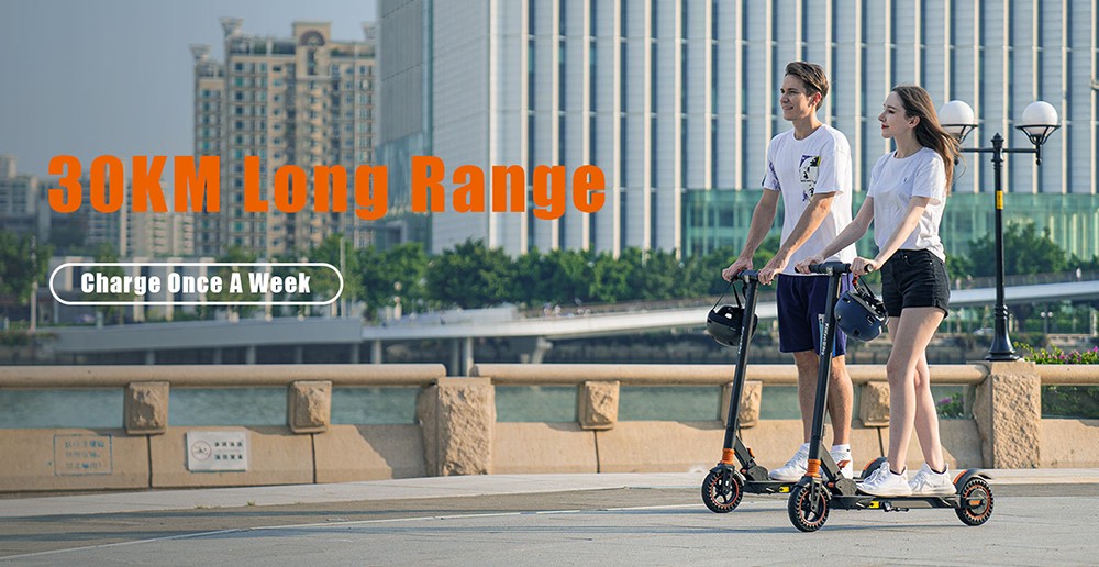 Kukirin S1 Pro 8 inch Solid Honeycomb Tire Folding Electric Scooter 350W Motor LED Display Screen 3 Speed Modes KUGOO S3 Pro - Black