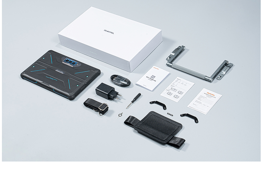 OUKITEL RT7 5G Tablet 10.1 inch 1920x1200, Dimensity 720(MT6853), 12GB+12GB RAM 256GB ROM, 32MP FF Camera + 48MP AF Camera + 20MP AF Night Version Camera, Android 13, Nano+Nano/Nano+TF - Black