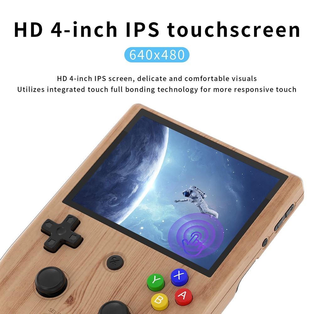 ANBERNIC RG405V Game Console, 4GB LPDDR4 128GB eMMC, Android 12, 5G WiFi, Bluetooth 5.0, 128GB TF Card 3172 Games - Wood Color