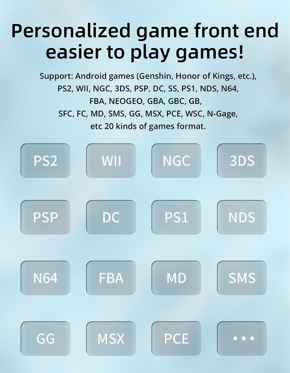 ANBERNIC RG405V Game Console, 4GB LPDDR4 128GB eMMC, Android 12, 5G WiFi, Bluetooth 5.0, 128GB TF Card 3172 Games - Wood Color
