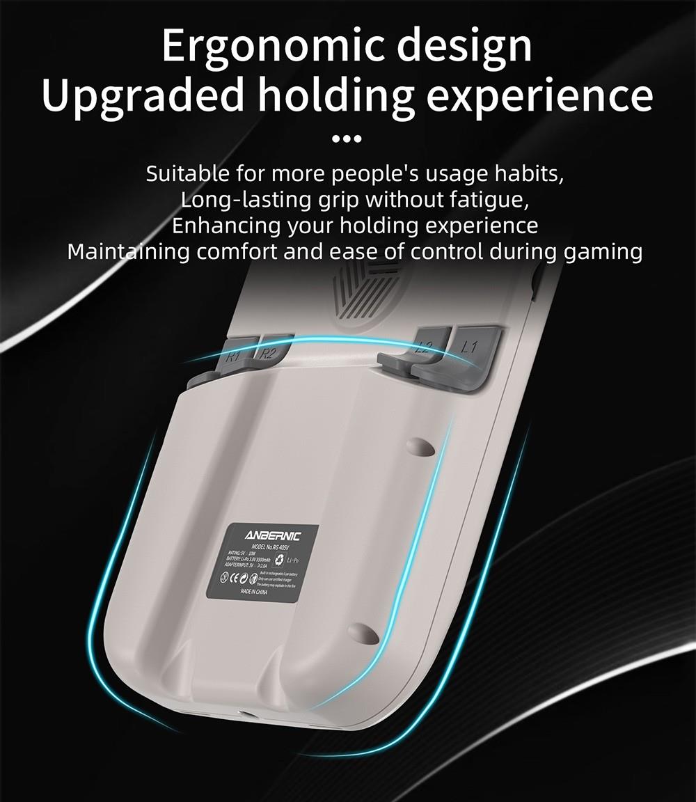 ANBERNIC RG405V Game Console, 4GB LPDDR4 128GB eMMC, Android 12, 5G WiFi, Bluetooth 5.0 - Grey