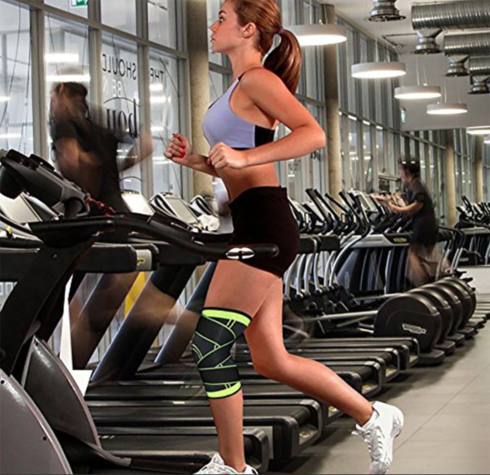 Adjustable Knee Compression Sleeve for Arthritis Relief, Running, Cycling, and Exercise (L)