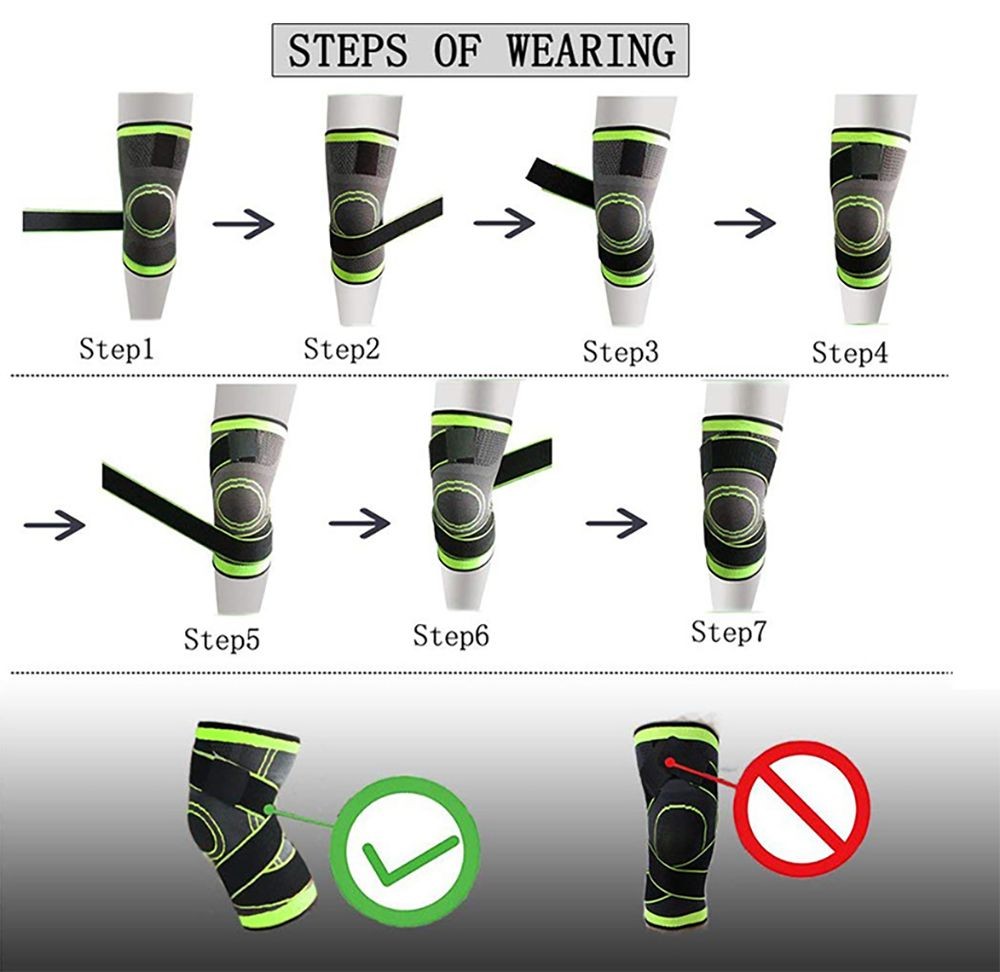 Adjustable Knee Compression Sleeve for Arthritis Relief, Running, Cycling, and Exercise (2XL)