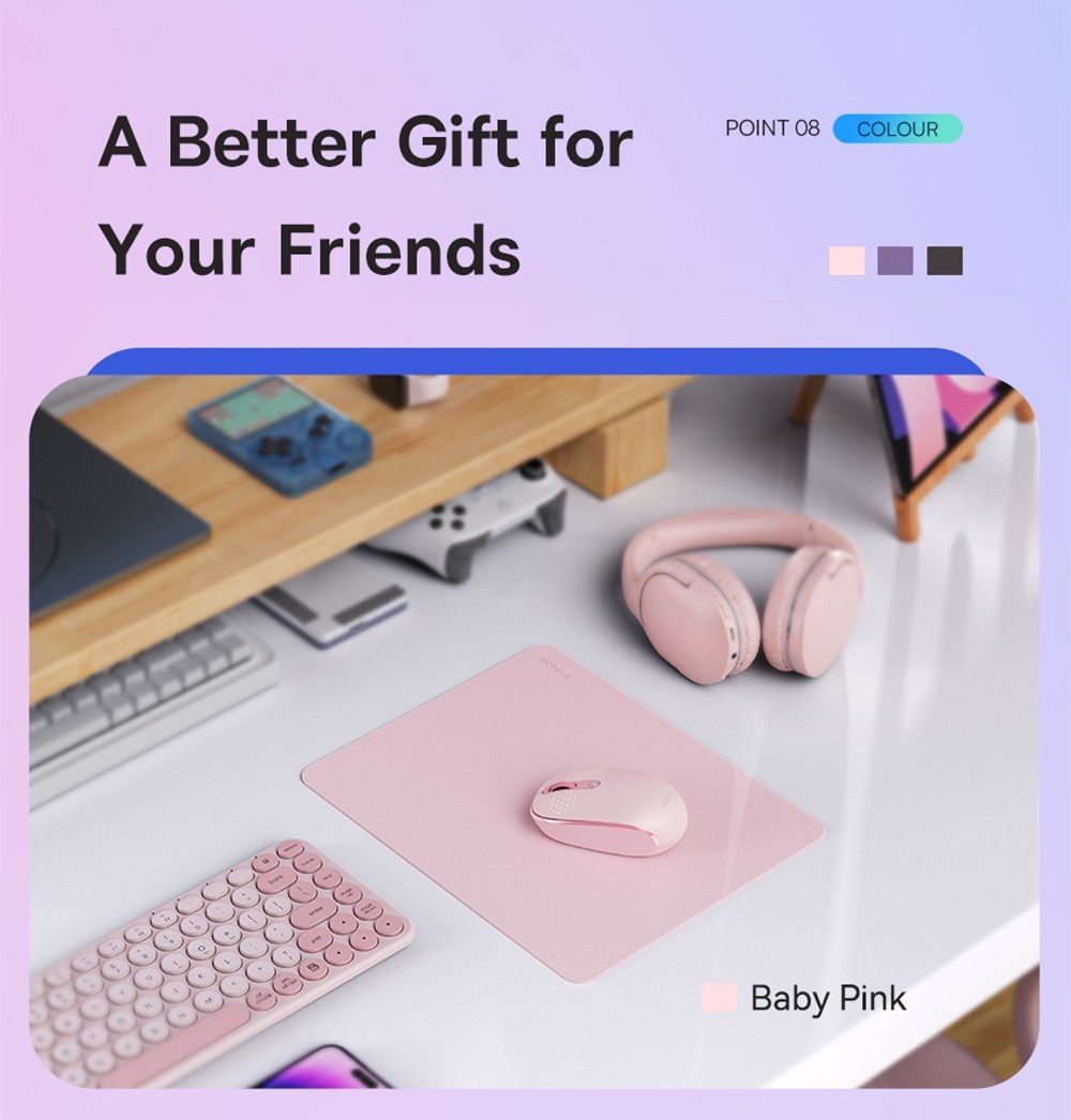 Baseus Mouse Pad PU Leather Waterproof Spill, Scratch Resistant - Purple